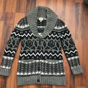 Forever 21 Gray & Black Knit Sweater Size Small
